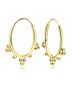 Fashion Gold Plated Silver Hoop Earring HO-1749-GP